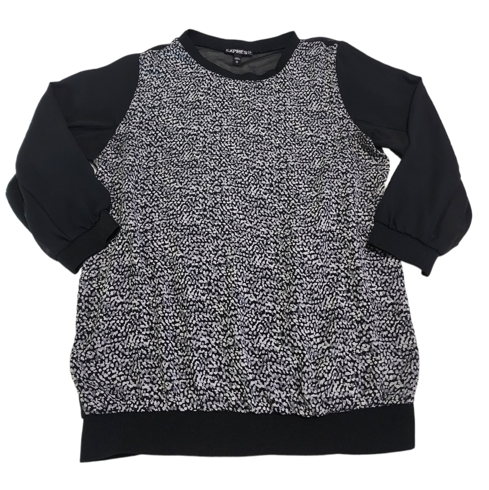 Express 3/4 Sleeve Sheer Blouse, Size XS